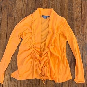 Women’s Ralph Lauren Soft Orange Cardigan size Small
